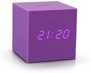 Gingko GK18PE Gravity Cube Click Clock, Purple