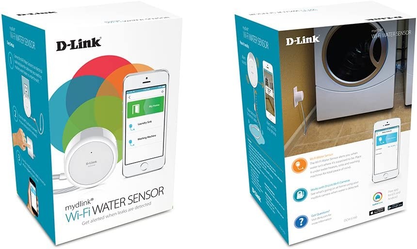 D-Link DCH-S160 mydlink Wi-Fi vandens jutiklis, baltas