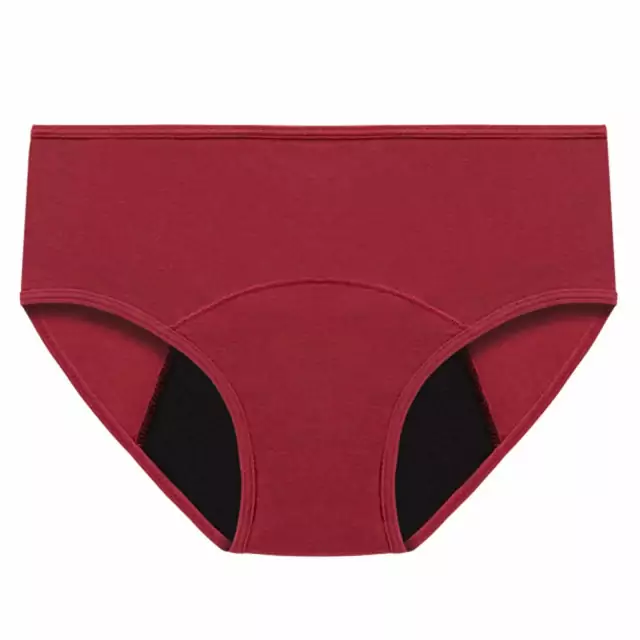 Moteriškos medvilnės kelnaitės menstruacijoms - Dydis: XXL - Spalva: Bordo