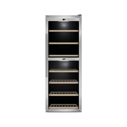 Caso | Wine Cooler | WineComfort 1260 Smart | Energy efficiency class G | Free standing | Bottles capacity 126 | Stainless steel/Black|00728