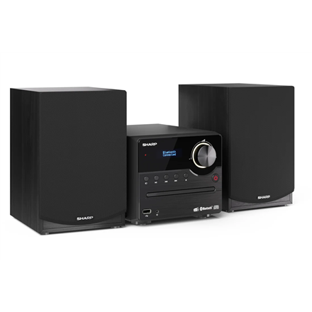 Sharp XL-B517D(BK) Hi-Fi Micro System, CD/FM/USB/Bluetooth v5.0, Aux-in, 45W, Black | Sharp | Hi-Fi Micro System | XL-B517D(BK) | Black | USB port | AUX in | Bluetooth | CD player | FM radio | Wireless connection|XL-B517D(BK)