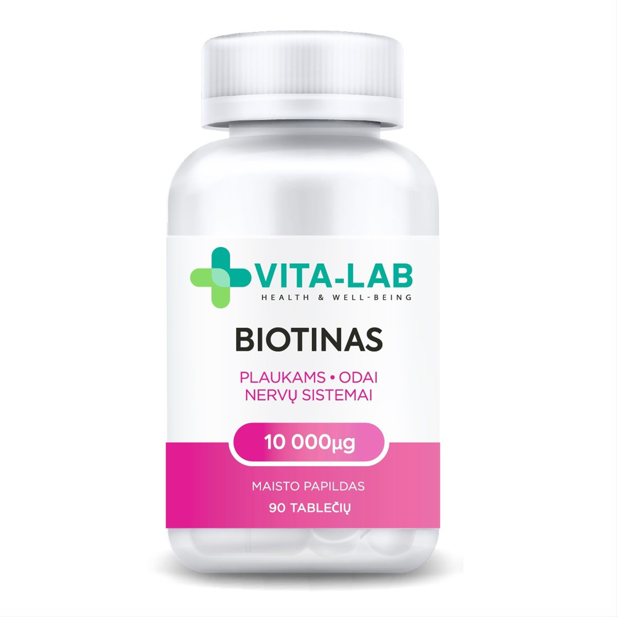 VITA-LAB BIOTINAS, 10000 µg, 90 tablečių
