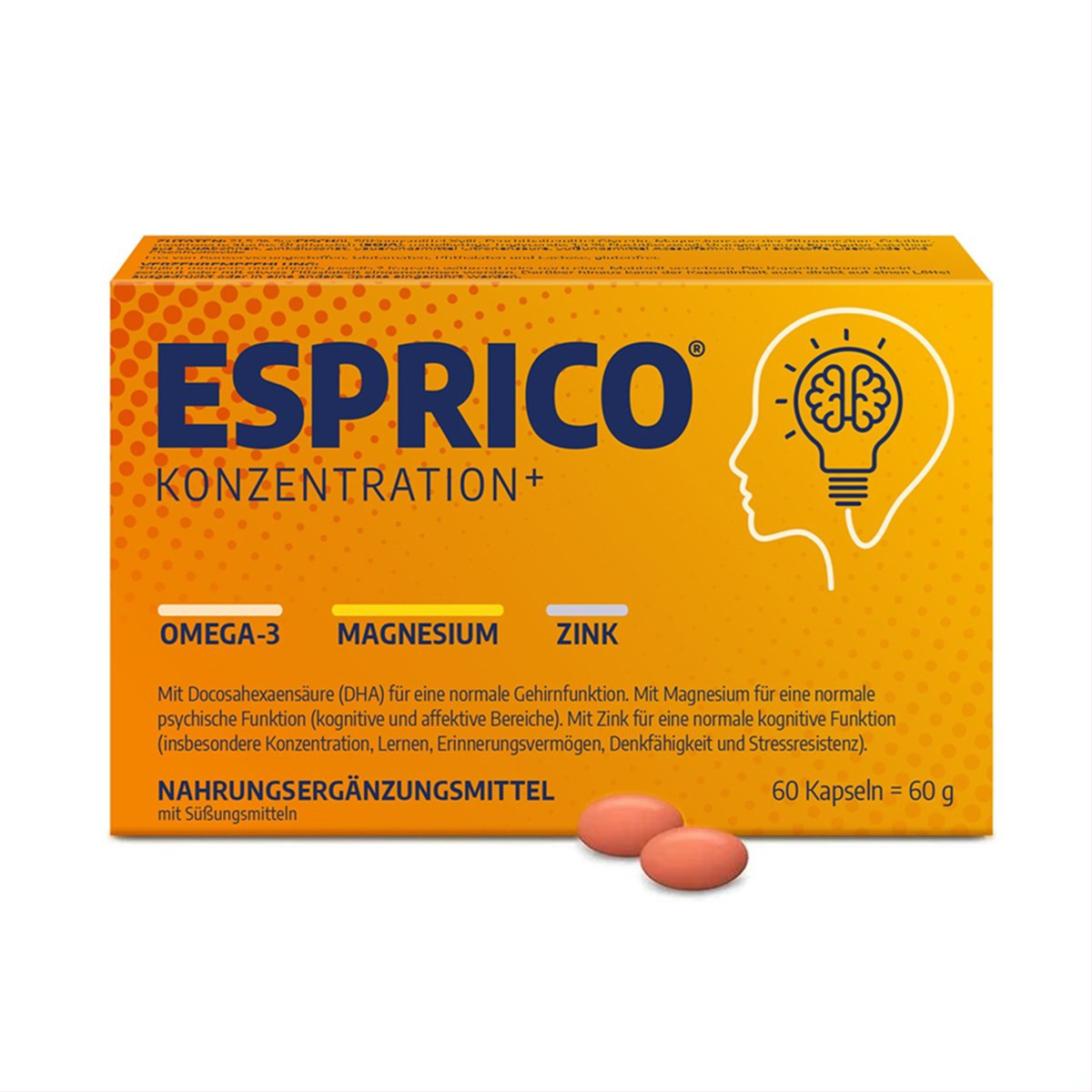 ESPRICO, 60 kramtomųjų kapsulių