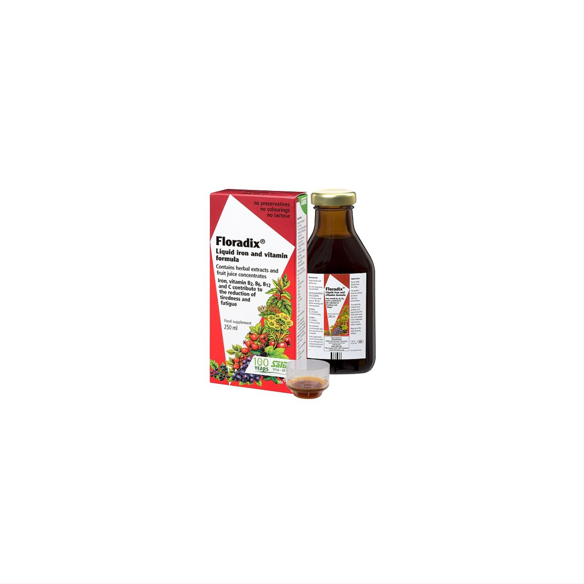FLORADIX, skystosios geležies formulė, 250 ml