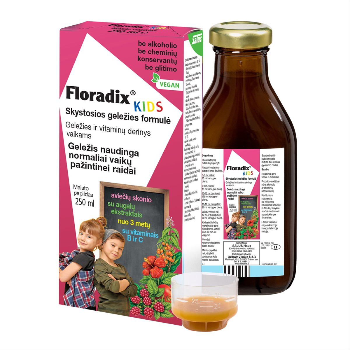 FLORADIX KIDS, skystosios geležies formulė, 250 ml