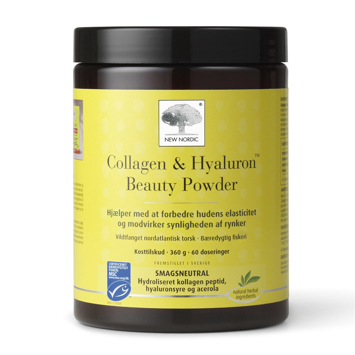 NEW NORDIC COLLAGEN & HYALURON BEAUTY POWDER, maisto papildas, 360g