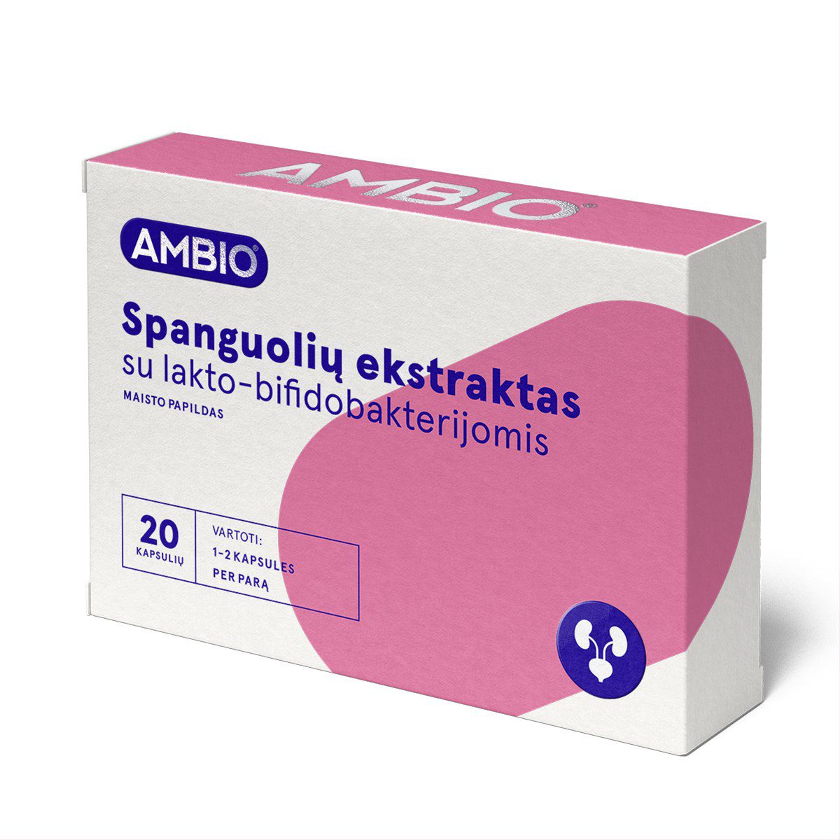 AMBIO SPANGUOLIŲ EKSTRAKTAS SU LAKTO-BIFIDO BAKTERIJOMIS, 20 kapsulių