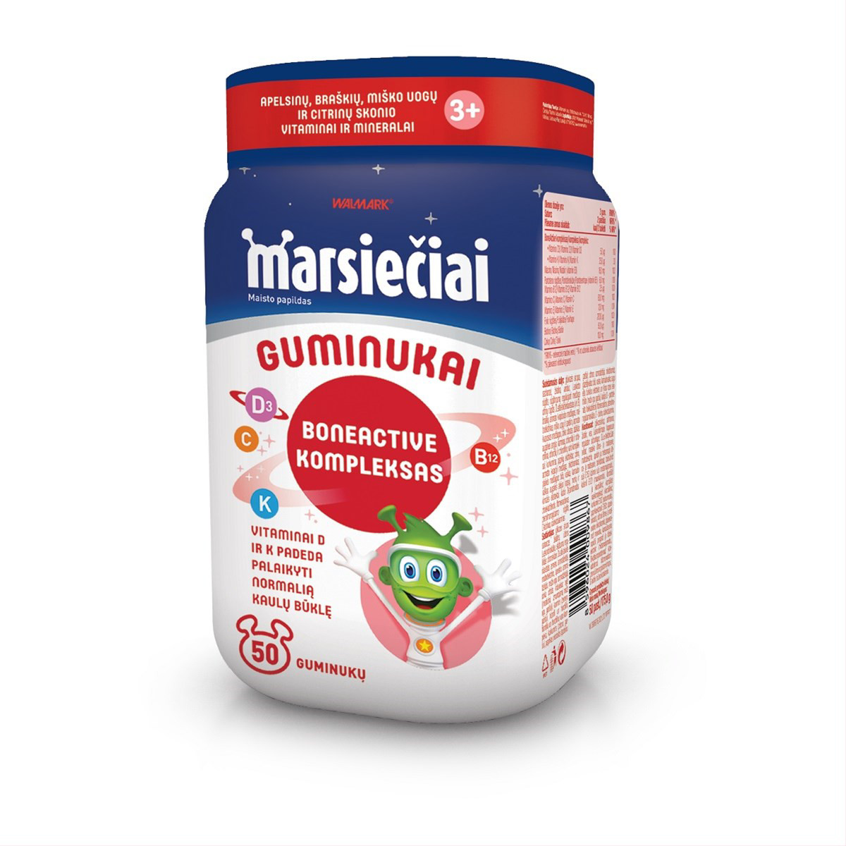 MARSIEČIAI GUMINUKAI BONEACTIV, 50 guminukų