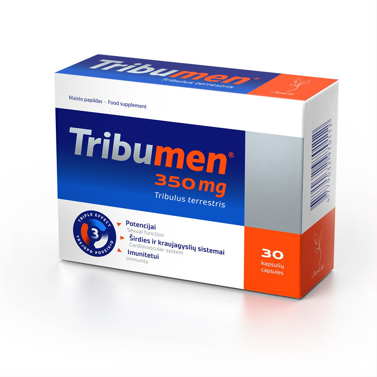 TRIBUMEN, 350 mg, 30 kapsulių