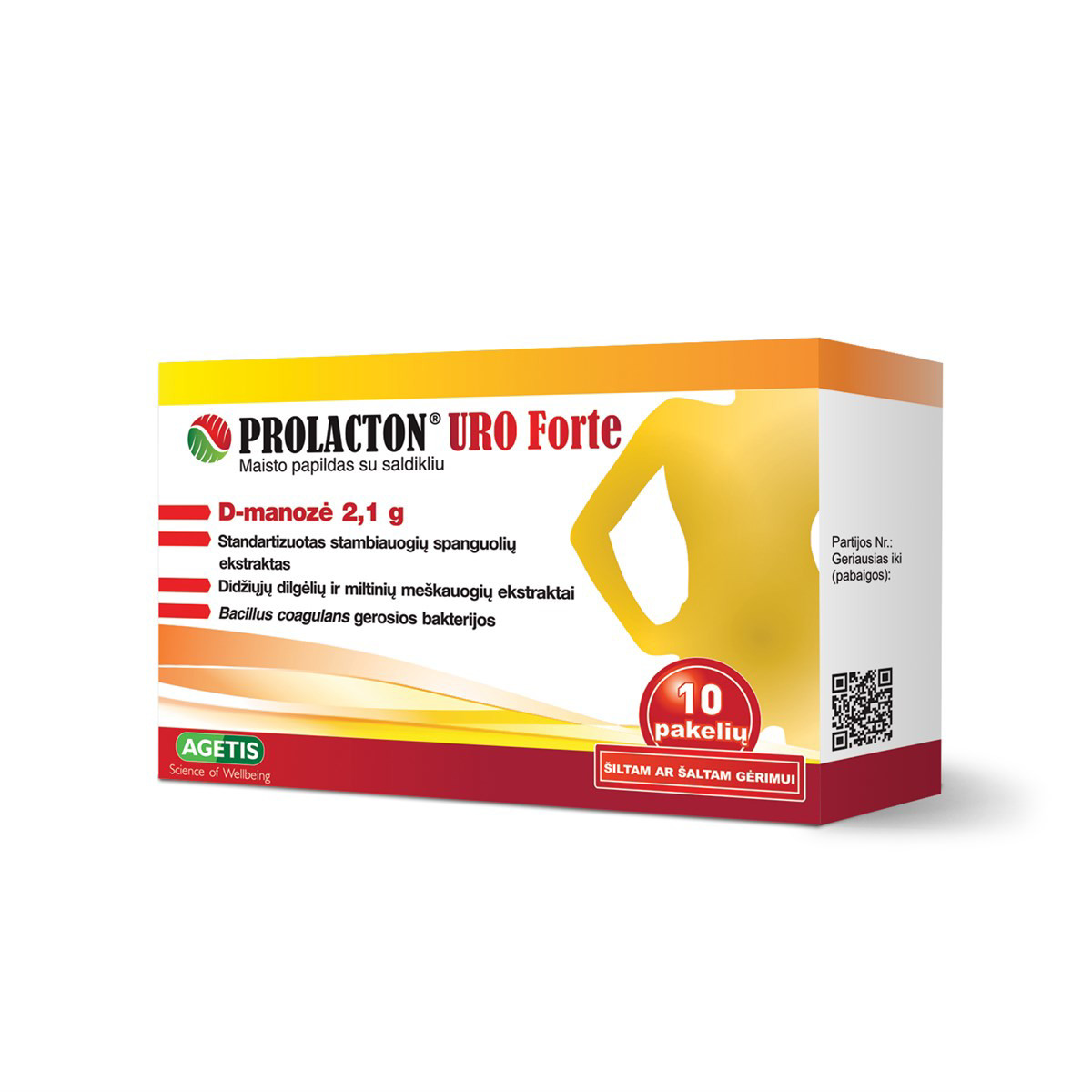 PROLACTON ® URO FORTE, PAKETĖLIAI, N10