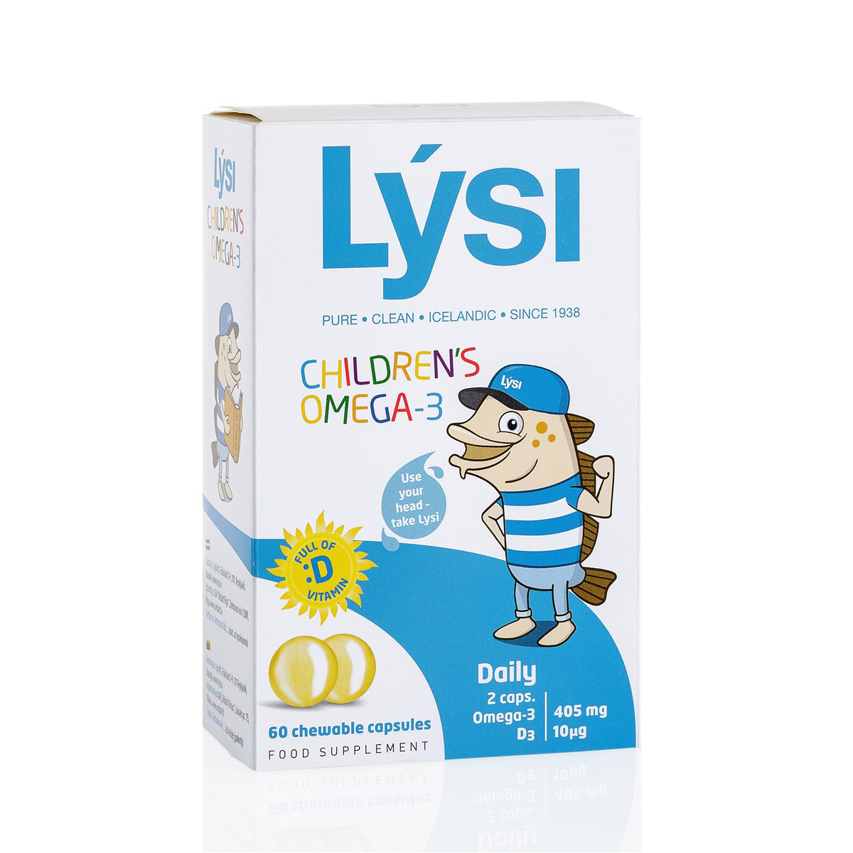 LYSI CHILDREN'S OMEGA -3, Tutti frutti skonio su saldikliu, 60 kramtomosios kapsulės