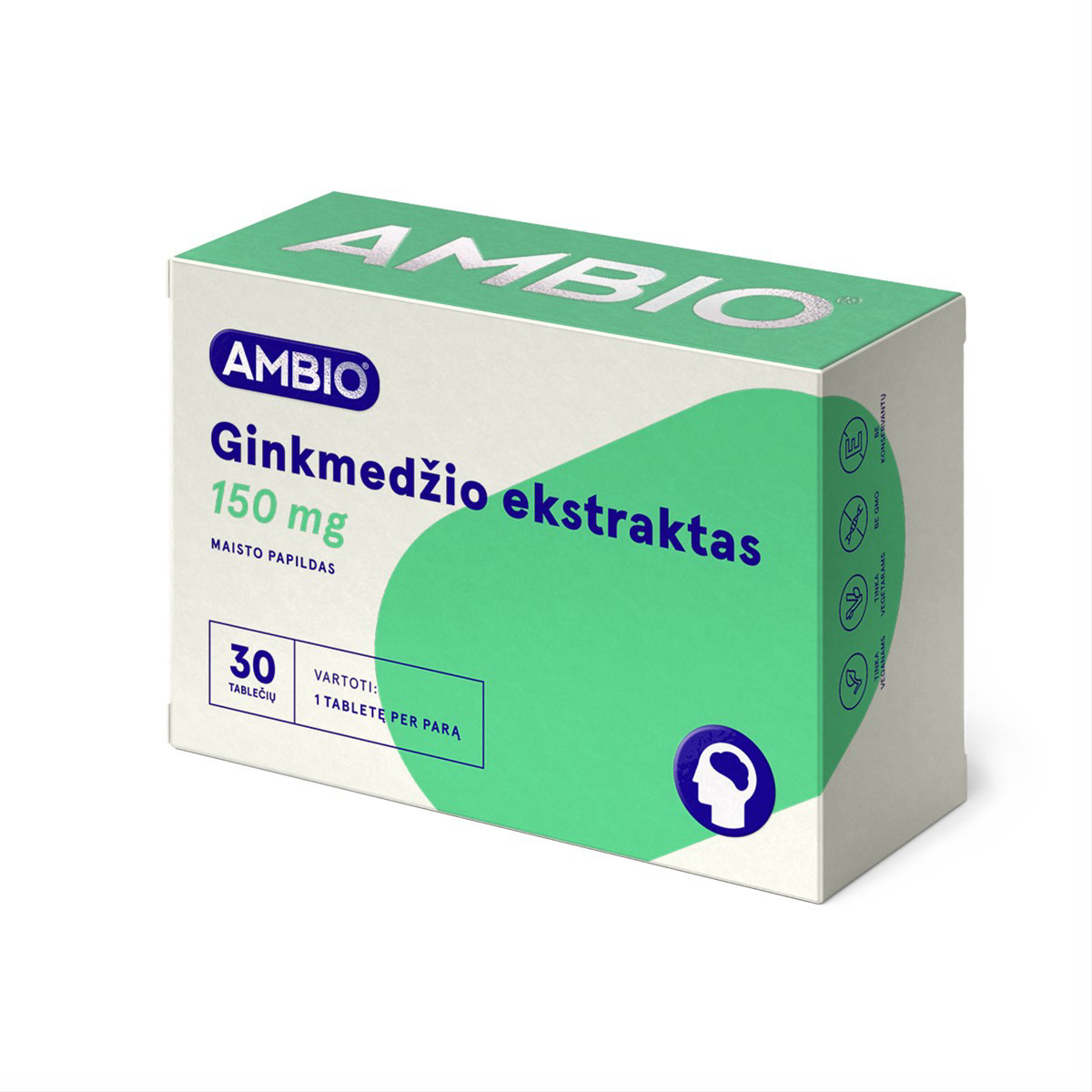 AMBIO GINKMEDŽIO EKSTRAKTAS 150mg, 30 tablečių