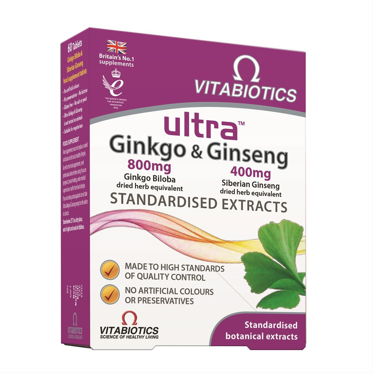 ULTRA GINKGO&GINSENG, 60 tablečių