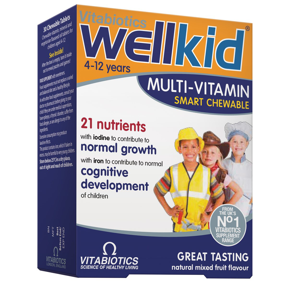 WELLKID, 30 kramtomųjų tablečių