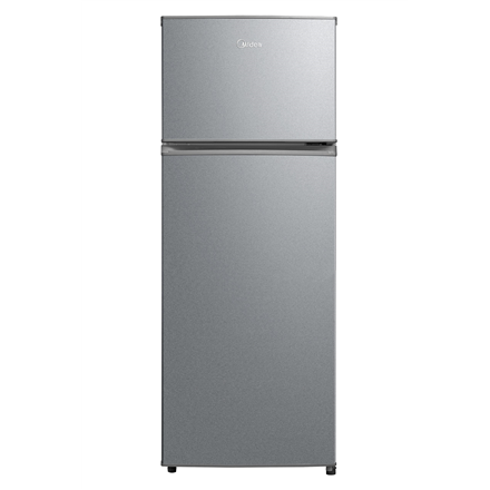 Midea Refrigerator | MDRT294FGE50 | Energy efficiency class E | Free standing | Double Door | Height 143 cm | Fridge net capacity 163 L | Freezer net capacity 41 L | 40 dB | Stainless steel|MDRT294FGE50