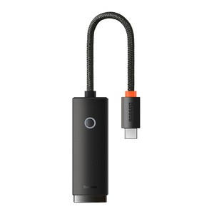 "Baseus Lite" serijos USB-C ir RJ45 tinklo adapteris (juodas)