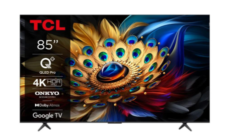 TV Set|TCL|85"|4K/Smart|QLED|3840x2160|2 GB|Wireless LAN|Bluetooth|Google TV|85C655|85C655