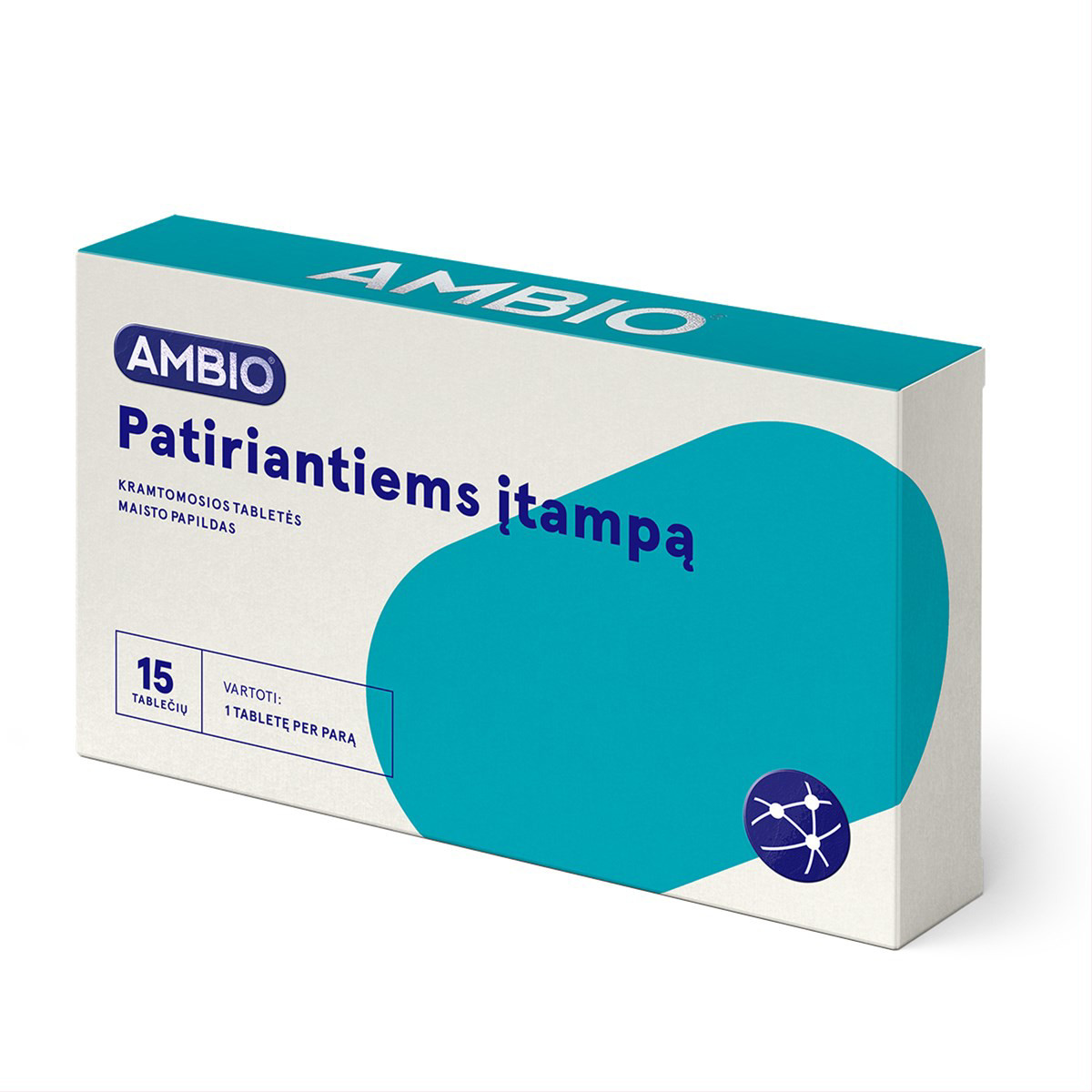 AMBIO PATIRIANTIEMS ĮTAMPĄ, 15 kramtomųjų tablečių