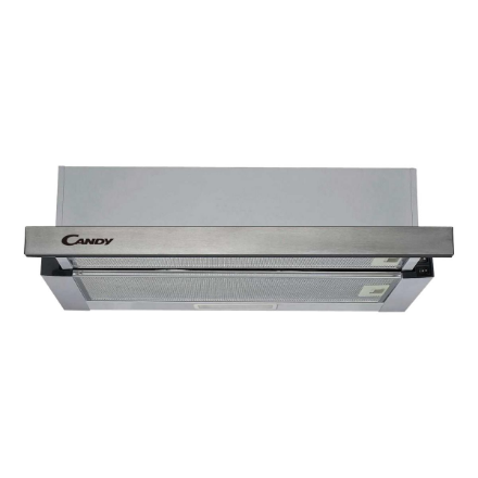 Candy | Hood | CBT625/2X | Telescopic | Energy efficiency class B | Width 60 cm | 332 m³/h | Mechanical control | LED | Stainless steel|CBT625/2X