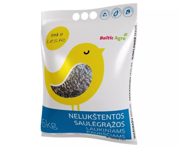 Paukščių lesalas, nelukštentos saulėgrąžos, 6 kg