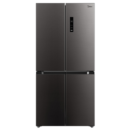 Midea Refrigerator | MDRF632FIE28 | Energy efficiency class E | Free standing | Side by side | Height 177.5 cm | No Frost system | Fridge net capacity 305 L | Freezer net capacity 169 L | Display | 35 dB | Black|MDRF632FIE28