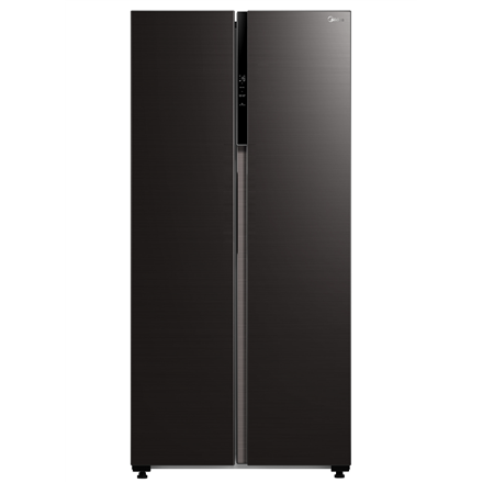 Midea Refrigerator | MDRS619FIE28 | Energy efficiency class E | Free standing | Side by side | Height 177.5 cm | No Frost system | Fridge net capacity 271 L | Freezer net capacity 189 L | Display | 41 dB | Black|MDRS619FIE28