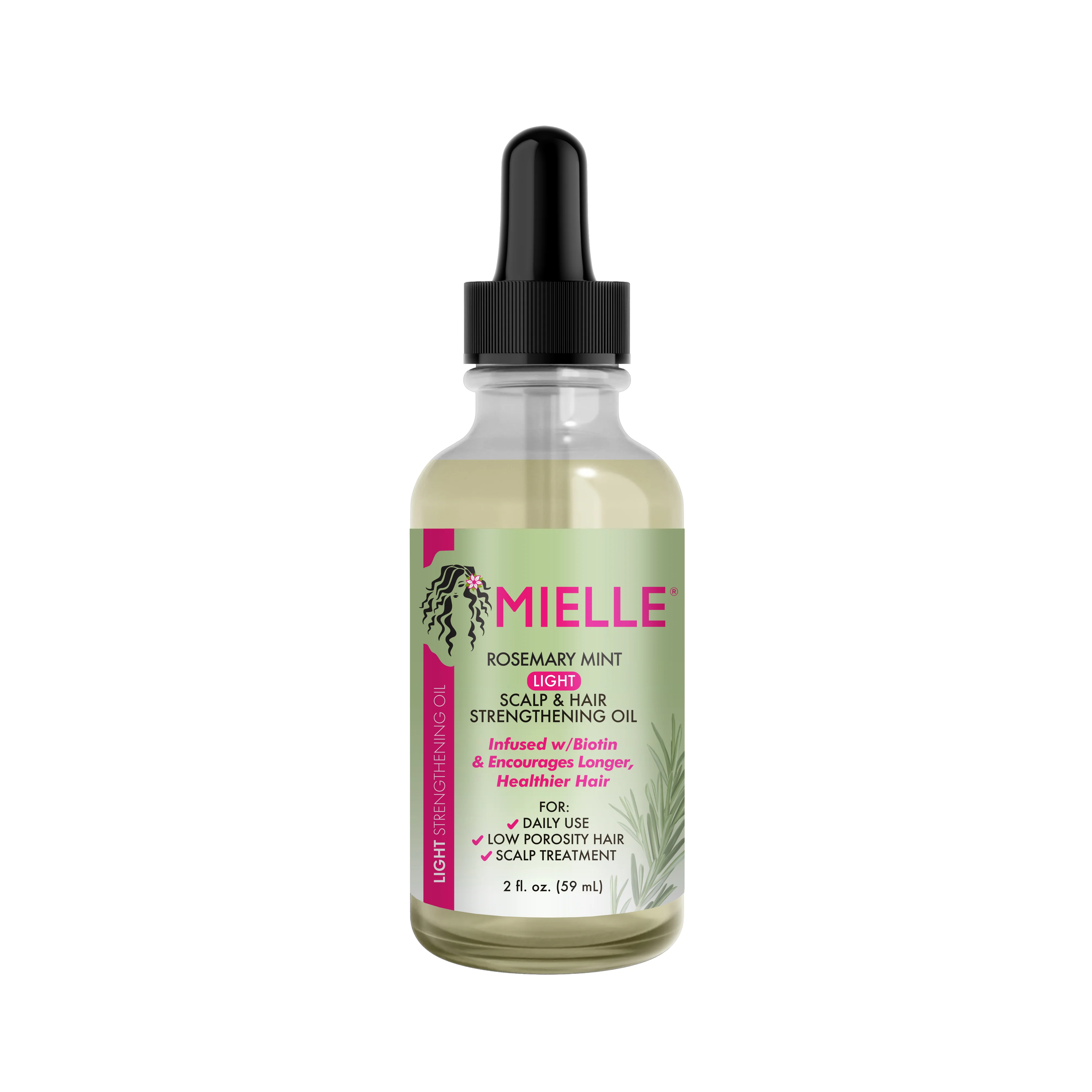 Mielle Rosemary Mint Light Scalp & Hair Strengthening Oil 59ml. Itin lengvas rozmarino aliejus galvos odai Mielle Rosemary Mint Light Scalp & Hair Strengthening Oil 59ml. Itin lengvas rozmarino aliejus galvos odai
