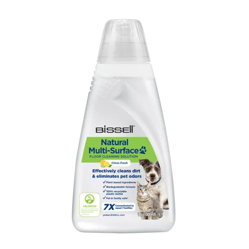 Bissell Natural Multi-Surface-Pet floor cleaning solution grindų valiklis, 1 l. Bissell Natural Multi-Surface-Pet floor cleaning solution grindų valiklis, 1 l.
