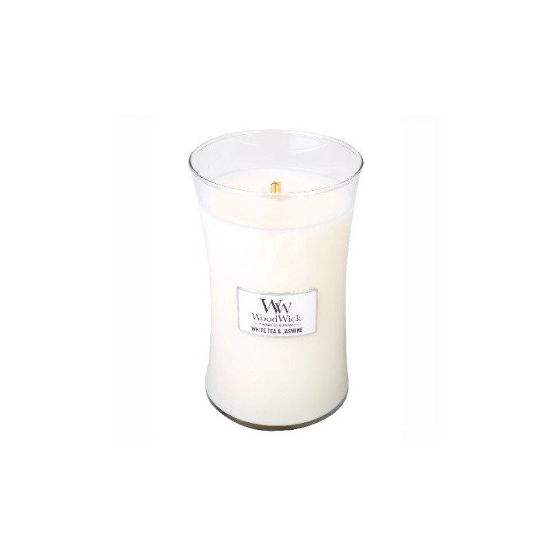 WoodWick Kvapioji žvakė vazoje didelė Baltoji arbata - Jazminai 609,5 g