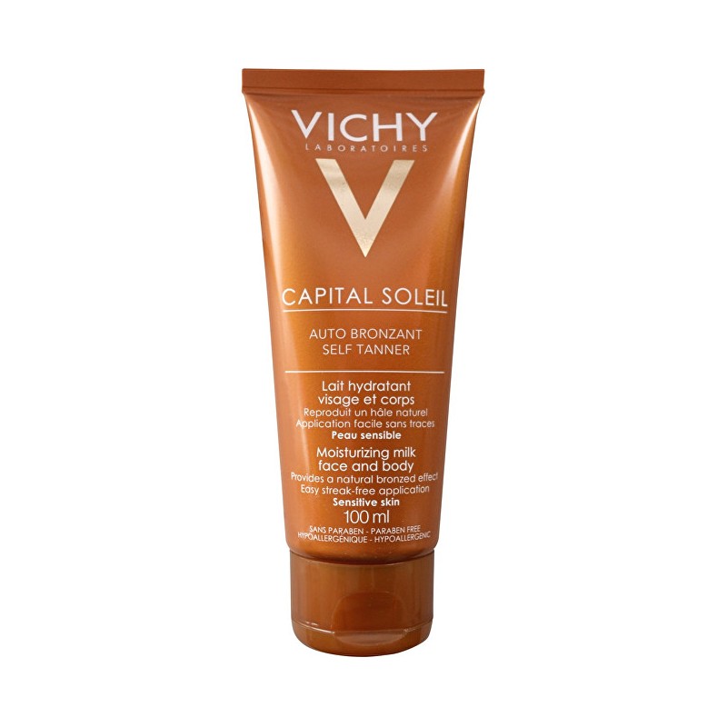 Vichy Drėkinamasis savaiminio įdegio pienelis veidui ir kūnui "Capital Soleil Auto Bronzant" (drėkinamasis pienelis veidui ir kūnui) 100 ml