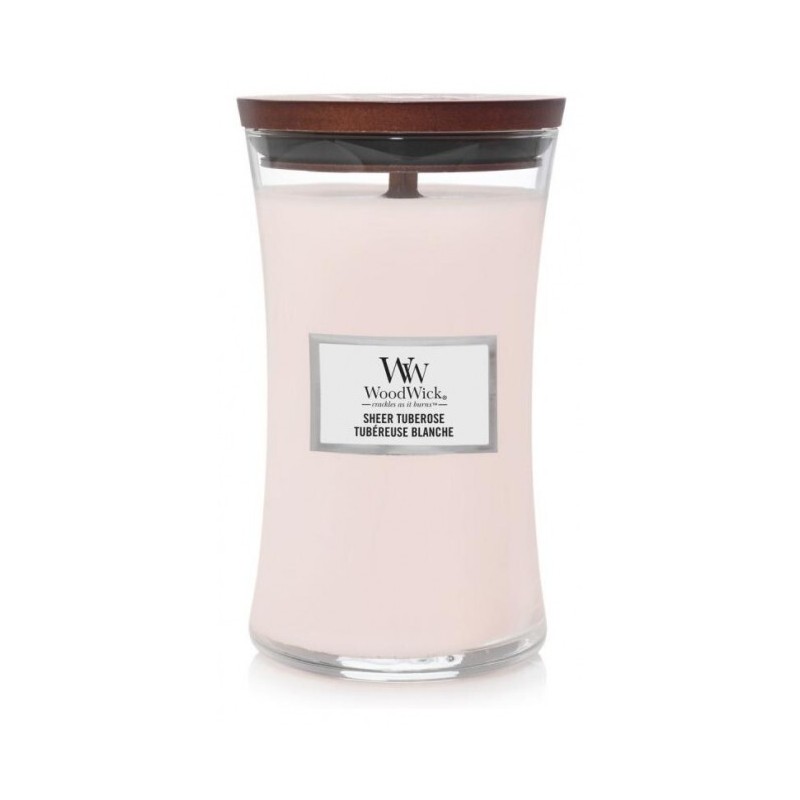 WoodWick Kvapiųjų žvakių vaza "Sheer Tuberose" 609 g