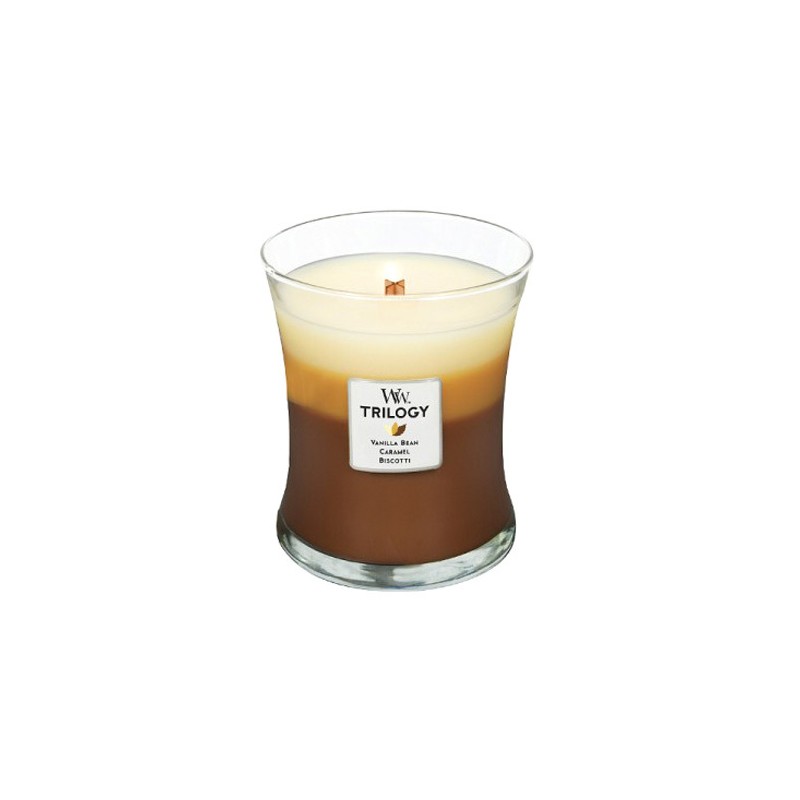 WoodWick Kvapnioji žvakė "Trilogy Cafe Sweets" 275 g
