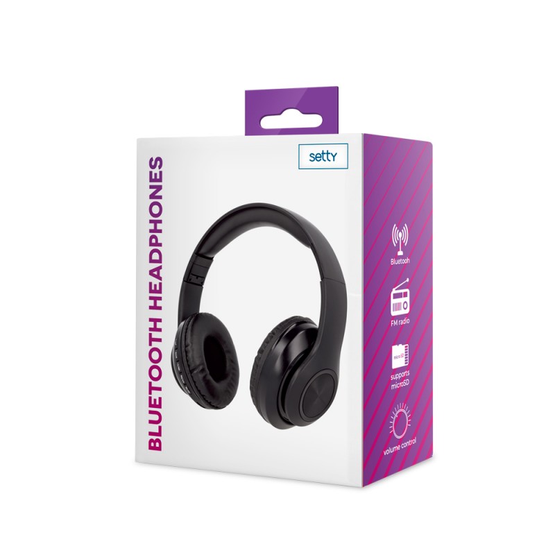 "Setty" "Bluetooth" ausinės su radiju juodos spalvos