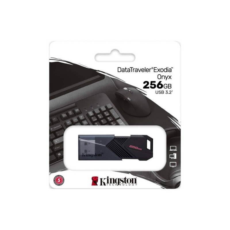 "Kingston" 256 GB USB 3.2 Gen 1 kaupiklis "DataTraveler Exodia Onyx