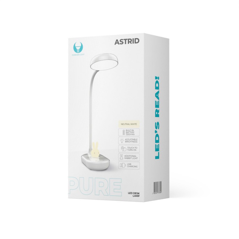 Stalinė LED lempa 4,5 W su zuikio šviesa PURE FLB-30 ASTRID balta Forever Light