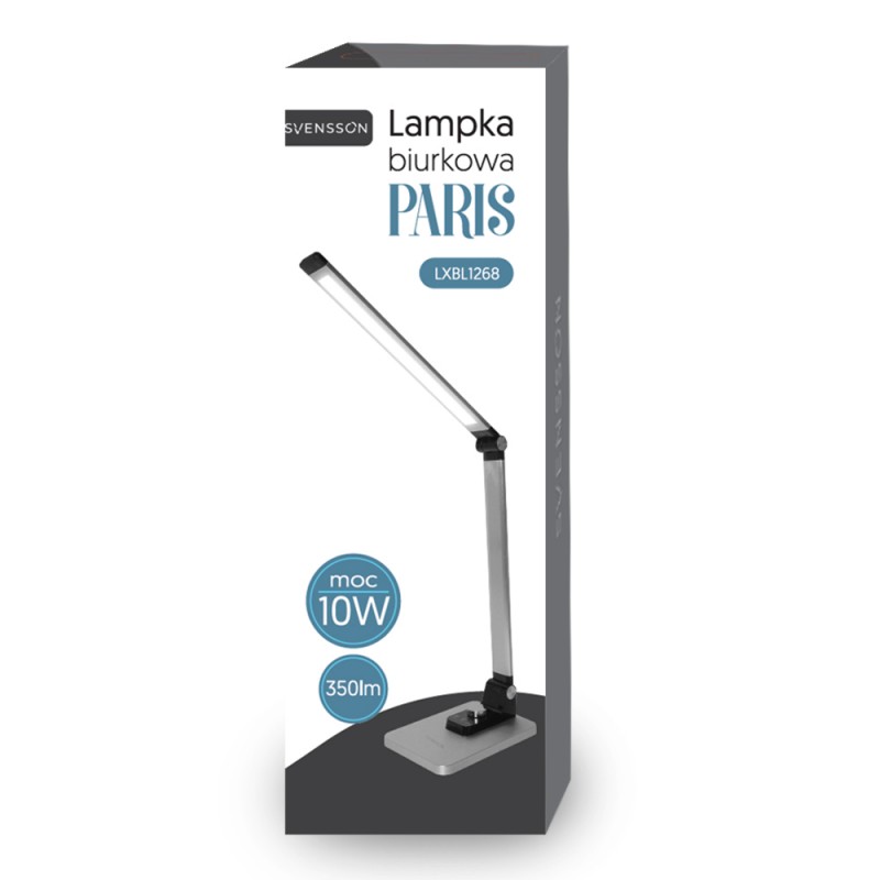 "Svensson" stalinė lempa PARIS 10W 350lm sidabrinė