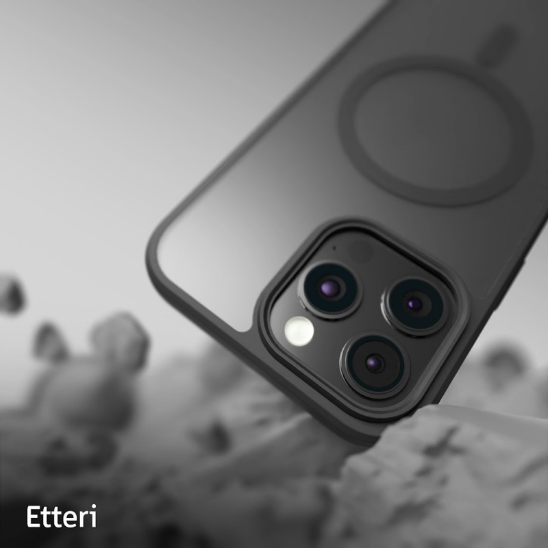 "Etteri Matt Mag" dėklas "iPhone 16 Pro Max 6,9", juodos spalvos