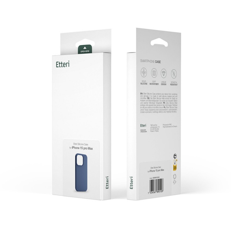 Etteri Silikoninis dėklas Xiaomi Redmi Note 13 5G tamsiai mėlynas