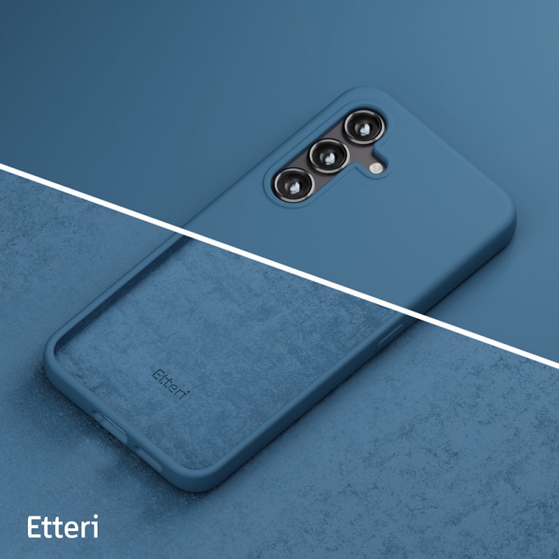 "Etteri" silikoninis dėklas "Samsung Galaxy S24 Plus", tamsiai mėlynas