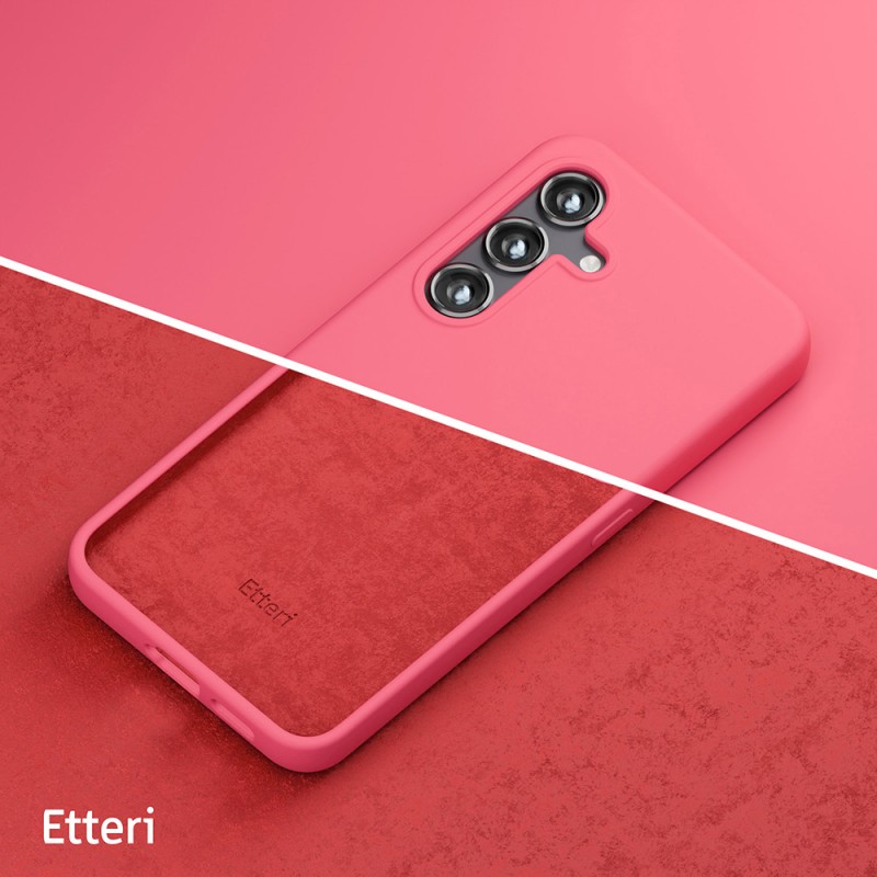 "Etteri" silikoninis dėklas "Samsung Galaxy S24 Plus" avietinis