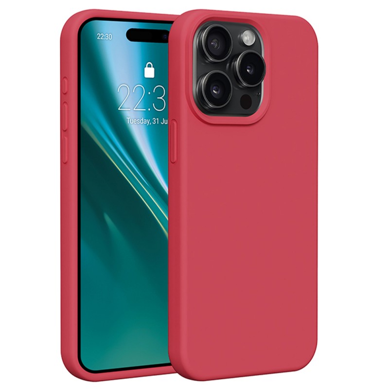 "Etteri" silikoninis dėklas "iPhone 15 Pro Max" 6,7 avietinis