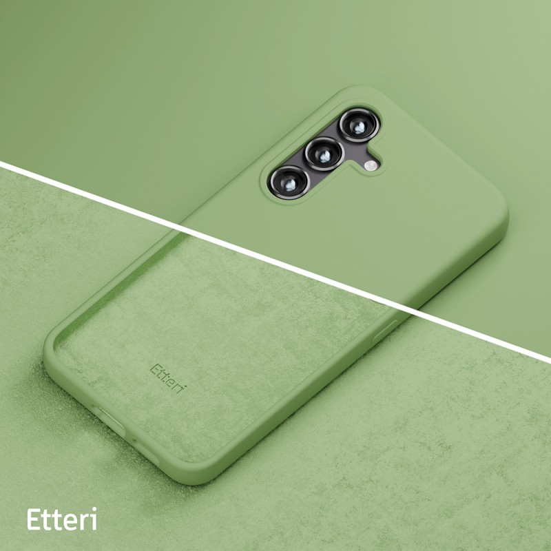"Etteri" silikoninis dėklas "Samsung Galaxy S25 Plus", šviesiai žalias