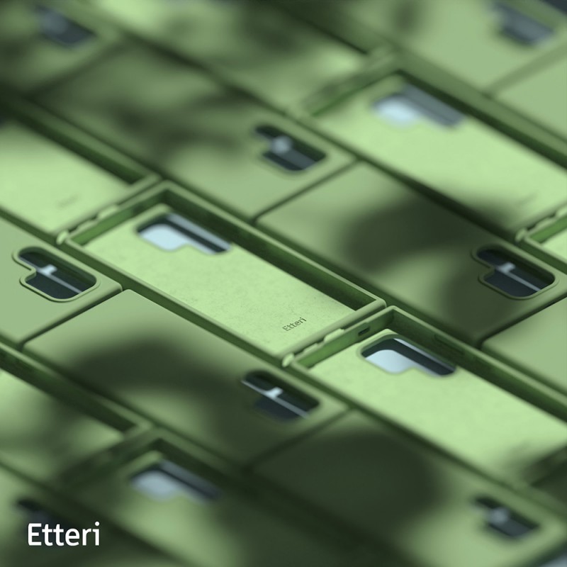 Etteri Silikoninis dėklas Samsung Galaxy S25 Ultra light green