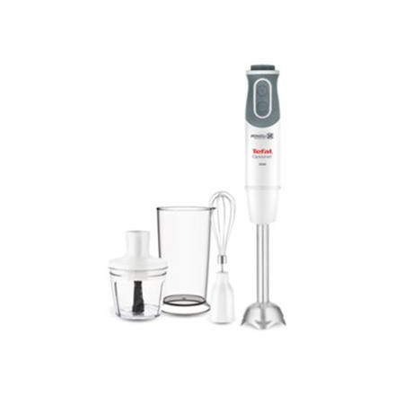 TEFAL | Blender | Optichef 3-in-1 HB643138 | Hand Blender | 800 W | Number of speeds 20 | Turbo mode | Chopper | White/Grey|HB643138