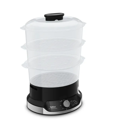 TEFAL Food Steamer VC204810	Ultracompact Black 800 W Capacity 9 L Number of baskets 3|VC204810