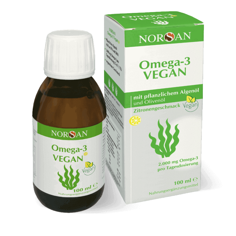 NORSAN, OMEGA-3 VEGAN, CITRINŲ SKONIO aliejus