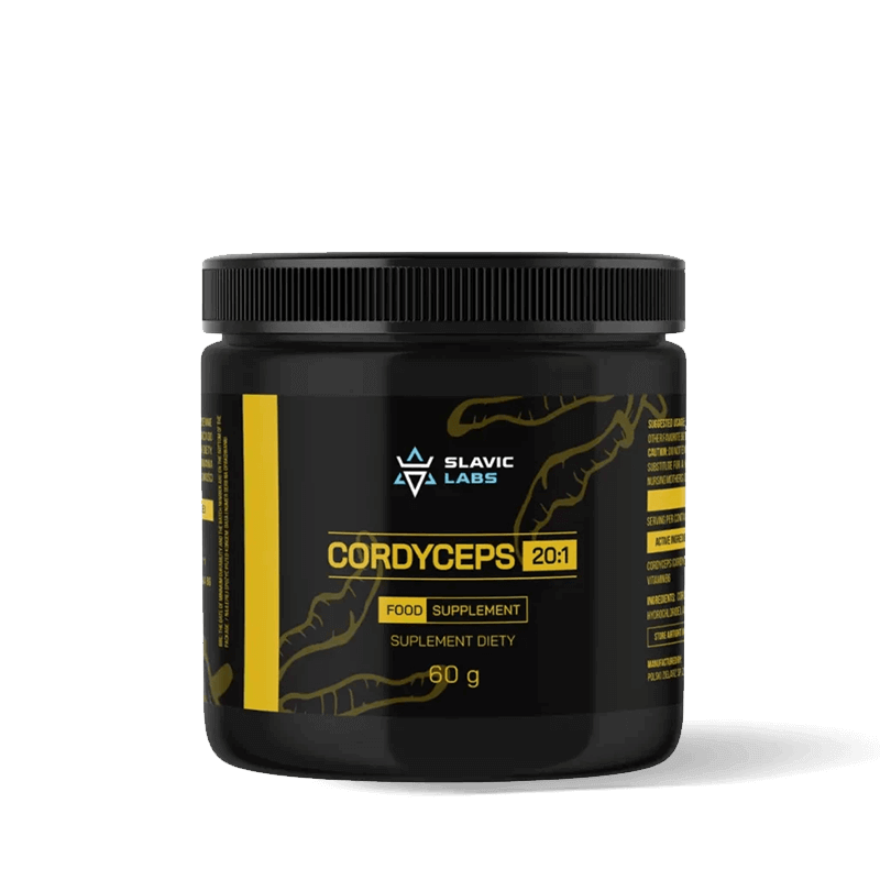 SLAVIC LABS Cordyceps DER 20:1 Energijos ir ištvermės papildas