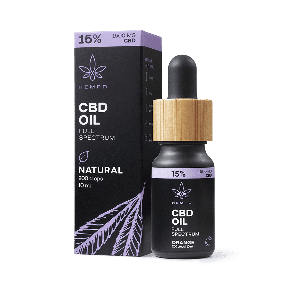 Hempo 15% Pilno Spektro CBD aliejus