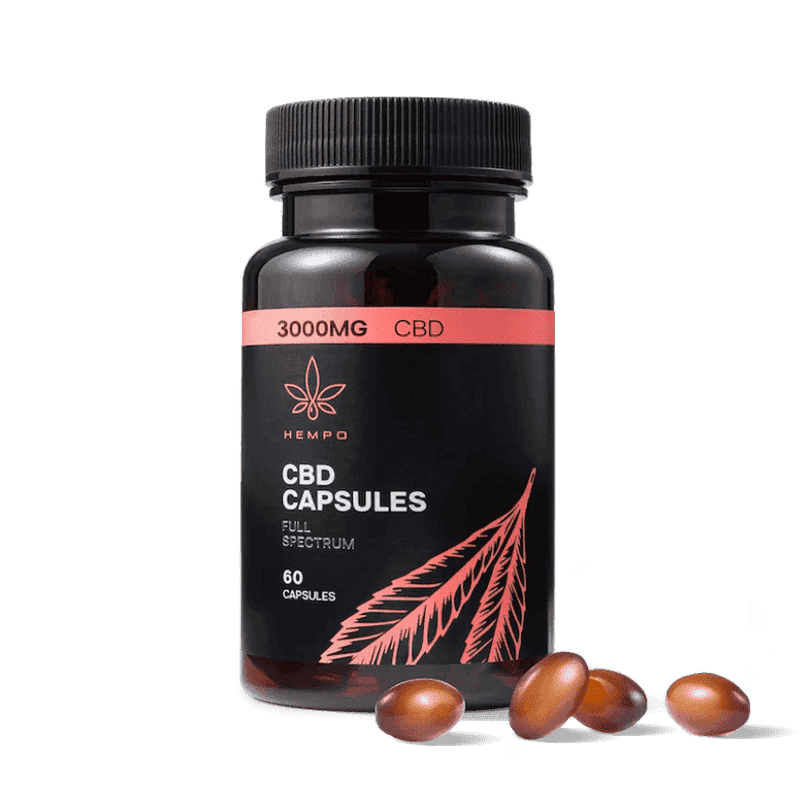 HEMPO pilno spektro CBD aliejaus kapsulės 3000 mg