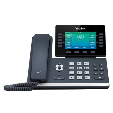Yealink | Prime Business Phone to Deliver Optimum Desktop Productivity | SIP-T54W | Built-in display | Black | Speakerphone|1301081